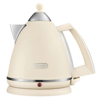 DeLonghi Argento Flora 1.7L Kettle Jasmine Beige KBX3016.BG – Elegant Stainless Steel Cordless Kettle