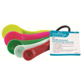 Ashley 5 Piece Multi-Coloured Measuring Spoons
