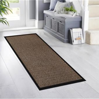 Trojan Ulticlean Heavy Duty Runner Mat 60x180cm Beige and Black for Commercial and Residential Use
