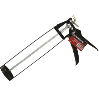 Blackspur Skeleton Caulking Gun 300ml – Heavy Duty Sealant and Adhesive Applicator with Metal Frame and Trigger Action