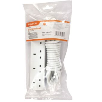 Kingavon 4 Way 5m Extension Lead – Reliable Power Distribution for Home and Office