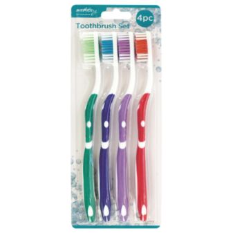 Ashley 4 Piece Ultra Soft Toothbrush Set – Gentle Care for Sensitive Teeth and Gums