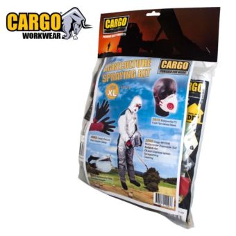 Cargo 5pc Agri Spray Kit – CE Approved Protective PPE Set with P3 Masks, Chemical Coverall, Nitrile Gauntlets and Splash-Resistant Goggles