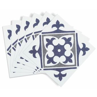 D-C-Fix Nadia Blue Self-Adhesive Wall Tiles 15cm x 15cm Pack of 6 – Waterproof Peel and Stick Splashback