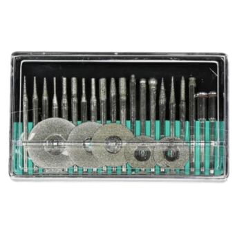 Hofftech Multi Grinder Diamond File Set – 25 Piece Professional Diamond Coated Grinding and Polishing Kit