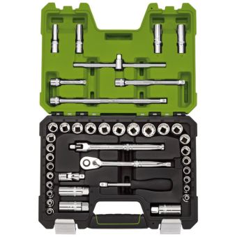 Draper Expert 41 Piece 3/8 Inch Drive Metric and AF Combined Socket Set with Storage Case