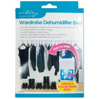 Ashley Wardrobe Dehumidifier Bag – Hanging Moisture Absorber for Damp and Mould Prevention