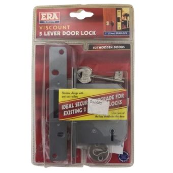 Era 3" 5 Lever Brass Deadlock