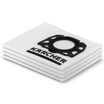 Kärcher Fleece Filter Bags KFI 357 – 4-Pack for Wet and Dry Vacuum Cleaners WD 3 and SE 4001