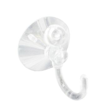 SecurpakClear Suction Hooks 30-35mm 20 Pack – Removable, Reusable Wall and Surface Hooks for Home, Office and Bathroom