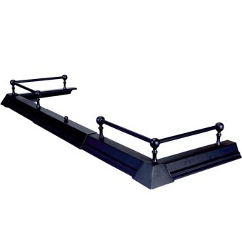 Calfire Ball 3 Piece Fire Fender Black – Extendable Decorative Fireplace Surround