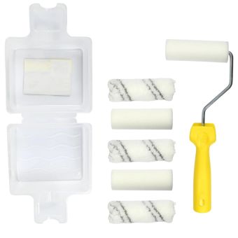 Benson 8-Piece Paint Roller Set with Tray Foam and Felt Rollers for Smooth and Rough Surfaces