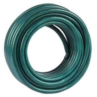 Greenblade 15m x 1/2 Inch Reinforced Garden Hose Pipe – 3 Ply Polyester Fibre, Anti Kink, UV Resistant, Easy Clean, 15 Bar Pressure