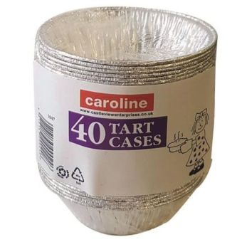 Caroline Mince Pie and Tart Cases 60 x 20mm – Pack of 40 Foil Baking Trays