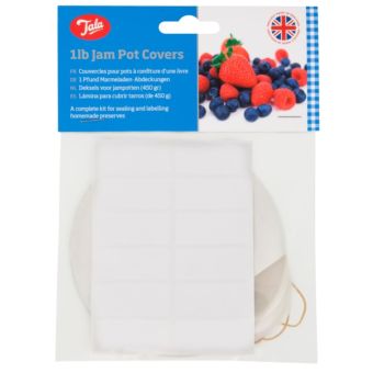 Tala Jam Pot Covers 1lb – Transparent Waxed Discs for Homemade Jam and Preserve Sealing