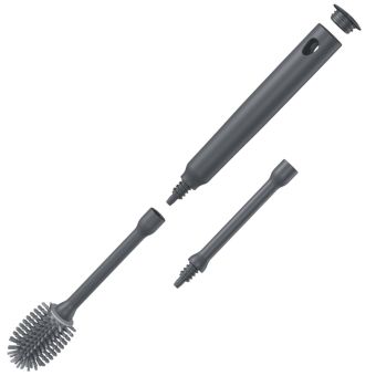 Metaltex Extendable Washing Up Brush with Soft Head – 30 to 40cm Flexible Cleaning Brush for Bottles and Glassware