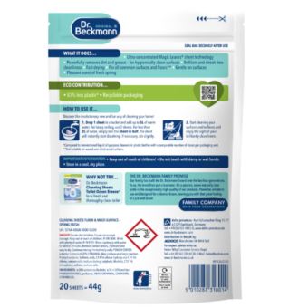 Dr. Beckmann Floor & Multi-Surface Cleaning Sheets – Spring Fresh I Pack of 20
