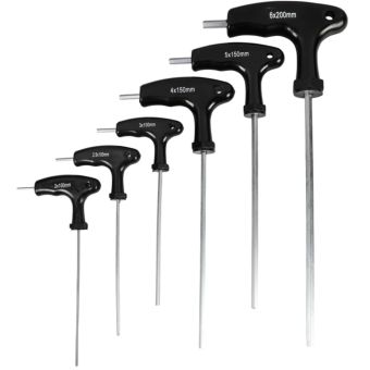 Benson Hex Key Set T-Handle 6 Pieces – Chrome Vanadium Steel Metric Allen Wrench Set with Ergonomic Grip