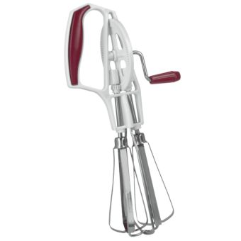 Metaltex Mechanical Whisk – Stainless Steel Rotary Hand Whisk for Effortless Mixing
