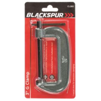 Blackspur 3” G Clamp – Heavy Duty Steel Precision Clamp for Construction and DIY
