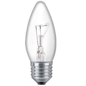 Eveready Clear Candle Lamp E27 60W Rough Service Bulb Long Life Durable Lighting