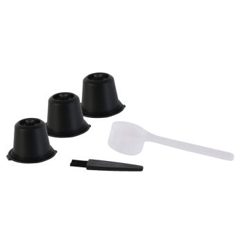 EcoBrew Reusable Coffee Capsules – Compatible with Nespresso Machines – Pack of 3
