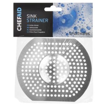 Chef Aid Large Sink Strainer – Universal Aluminium Kitchen and Bathroom Drain Stopper