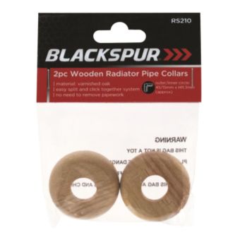 Blackspur Wooden Radiator Pipe Collars Oak Finish 2 Pack – Split Design for Easy Installation