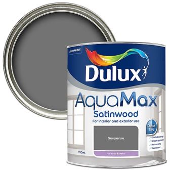 Dulux AquaMax Satinwood Suspense Metal and Wood Paint 750ml