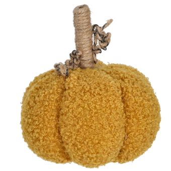 Pumpkin Plush Decoration 11cm – Soft Cotton and Rattan Autumn Ornament