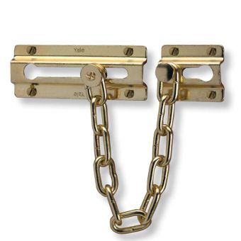 Yale Security Door Chain – Brass Finish Surface-Fitted Door Safety Chain