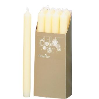 Premier 25cm Ivory Dinner Candles – Timeless Elegance for Every Table I Pack of 12