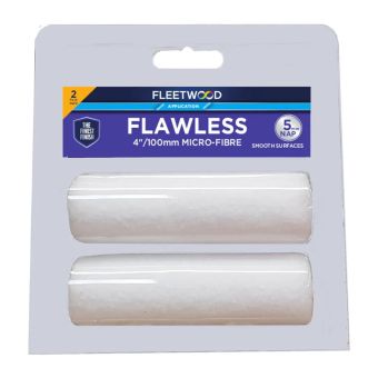 Fleetwood Flawless Microfibre Sleeve 4 Inch 2 Pack – Premium Mini Roller Sleeves for Smooth Finishes