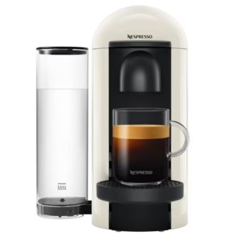 Nespresso Vertuo Plus Coffee Machine White – Automatic One-Touch Pod Coffee Maker with 5 Cup Sizes