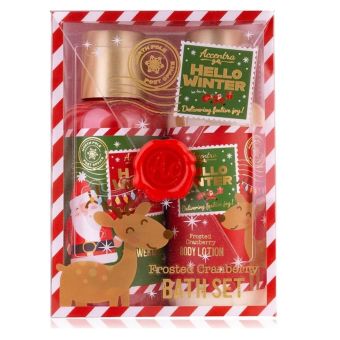 Hello Winter Bath Set Frosted Cranberry – Shower Gel and Body Lotion Gift Set 2 x 100ml