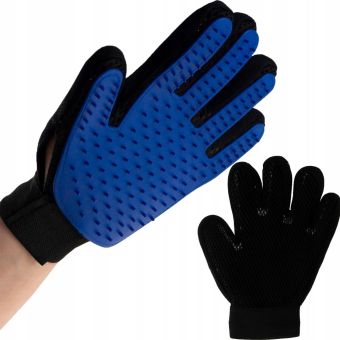 Dog and Cat Grooming Glove for Combing Massaging and Hair Removal with Silicone Tips