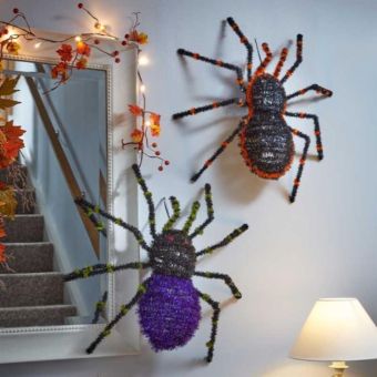 Sparkle Spider Mixed Case – 49cm Halloween Decoration in Assorted Colours