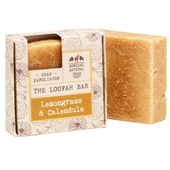 Lemongrass & Calendula Loofah Natural Soap I Handmade Irish Exfoliating Soap with Turmeric and Essential Oils