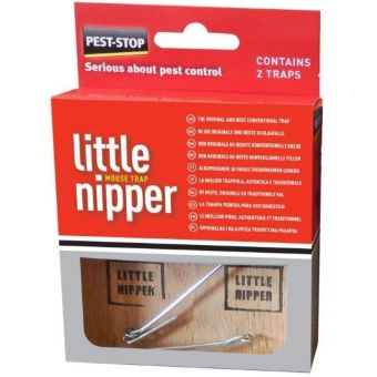 Pest-Stop Little Nipper Wooden Mouse Traps – Twin Pack High-Catch Humane Rodent Control