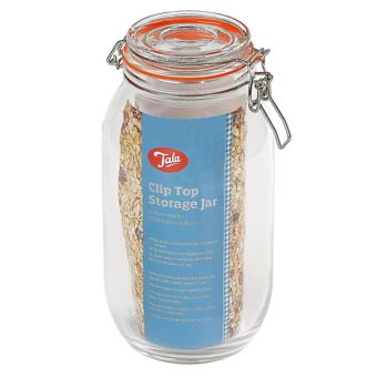 Tala Preserving Jar 2.25L / 4.96lb – Airtight Lever Arm Glass Storage Jar for Preserves and Dry Goods