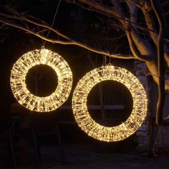 1440 LED Galaxy Wreath Warm White LV 50cm – Extra Bright Decorative Christmas Wreath