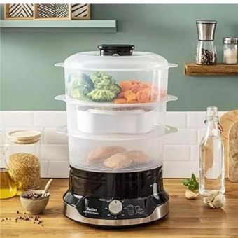 Tefal Ultracompact Steamer VC204865 – 3 Tier BPA-Free Food Steamer 9L Capacity