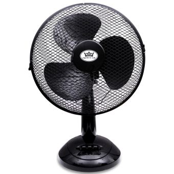 Prem-I-Air 12-Inch Oscillating Desktop Fan Black with 3 Speed Settings