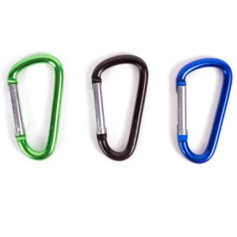 Benson Carabiner Hooks Set 3 Pieces – 8 x 80 mm Multi-Purpose Steel Clips for Hanging and Securing