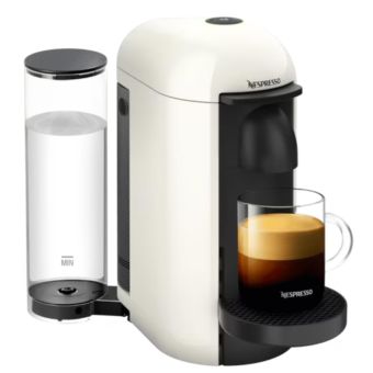 Nespresso Vertuo Plus Coffee Machine White – Automatic One-Touch Pod Coffee Maker with 5 Cup Sizes