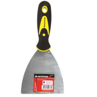 Blackspur 4” Scraper with Non-Slip Grip – Heavy Duty Carbon Steel Blade