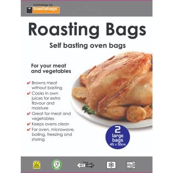 Planit Products Large Oven Roasting Bags 2 Pack – Juicy, Flavourful Cooking Made Easy