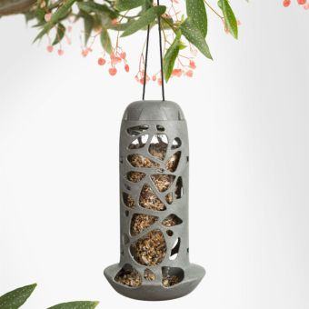 Singing Friend Tara Bird Feeder – Recycled Grey Hanging Feeder