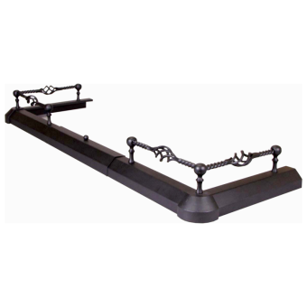 Calfire Spiral 3 Piece Fire Fender Black – Extendable Decorative Fireplace Surround