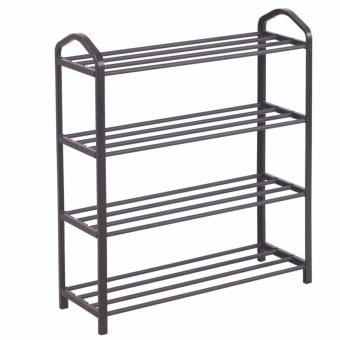4 Tier Plastic Shoe Rack Organiser 50 x 62cm – Space-Saving Freestanding Storage Unit